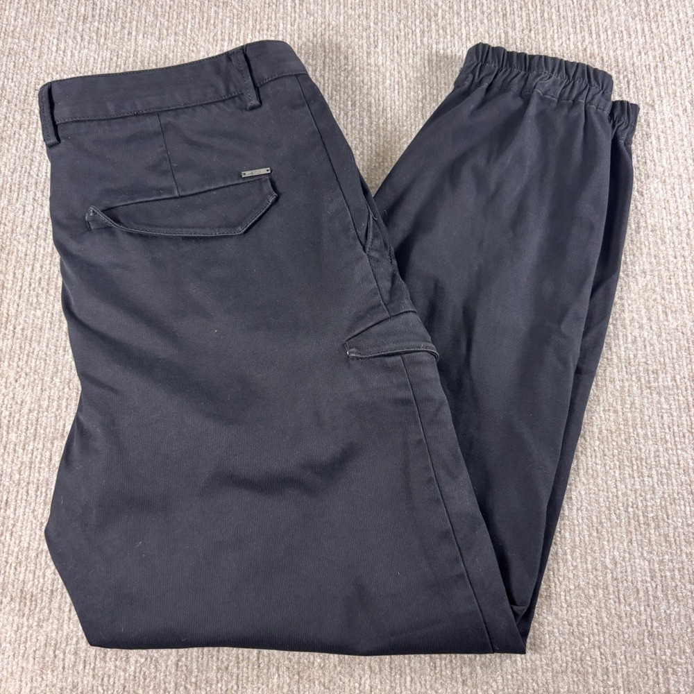 Hugo Boss Black Stretch Tapered Fit Cotton Blend Joggers Men's Size 32R EUC